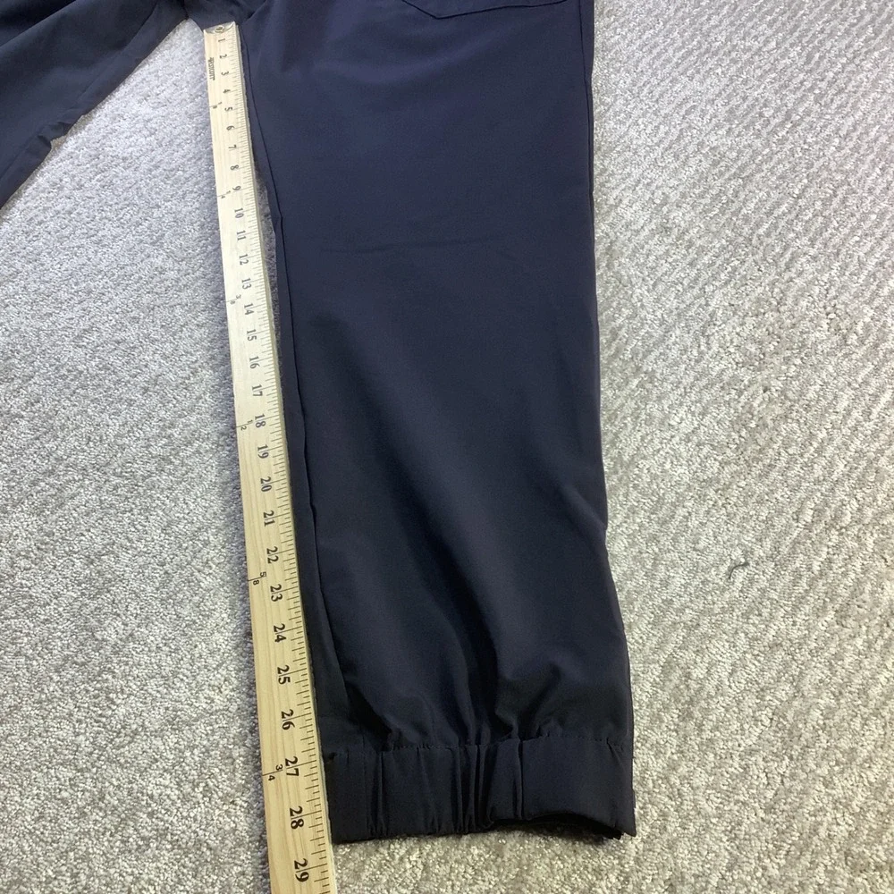 REISS Mens Navy Climb Trouser Relaxed Fit Drawstring Waist Zip Ankle Size 36 NWT